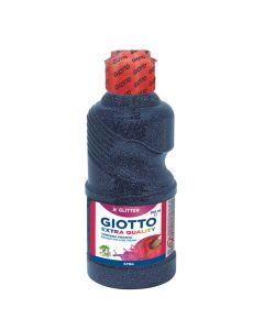 Giotto Glitter Paint 250ml Dark blue Tummansininen