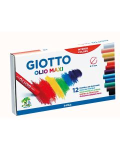 Giotto Olio Maxi öljypastelliliitulajitelma 12, 11mm x 70mm