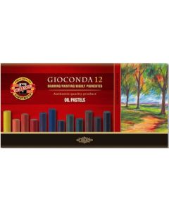 KOH Gioconda Artist 12 öljypastelliliitu, pyöreä, erityisen valonkestävä 75mm pitkä, halk 10mm, kart