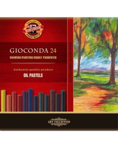 KOH Gioconda Artist 24 öljypastelliliitu, pyöreä, erityisen valonkestävä 75mm pitkä, halk 10mm, kart