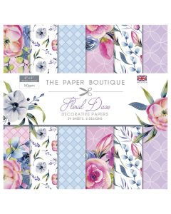P. Kuviopaplehtiö Floral Daze 20x20cm, 160g 24ark, 6 kuosia