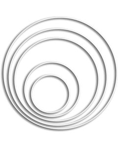 P. MEYCO Metallirengas 35cm valkoinen //