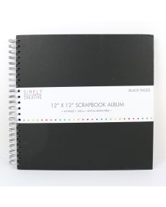 P. SC Scrapbook kierre 30x30 (40) musta, 240g, happovapaa