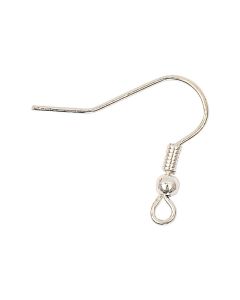 RICO korvakorukoukku 10 kpl hopeanvärinen