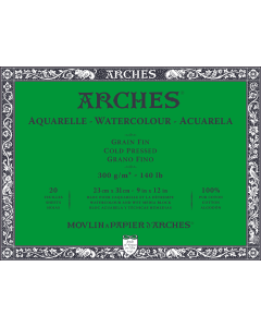 T Canson Arches Aquarelle CP 23x31 cm 300G NAWH Bl