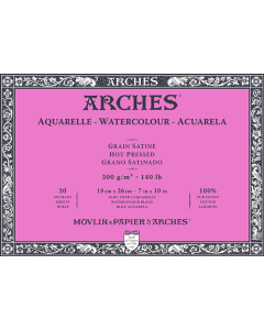 T Canson Arches Aquarelle HP 18x26 cm 300G NAWH Bl