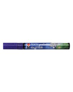 T Marabu Tekstiilitussi Glitter 551 3mm violetti, vaaleille ja tummille kankaille