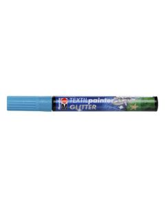 T Marabu Tekstiilitussi Glitter 592 3mm petroli, vaaleille ja tummille kankaille