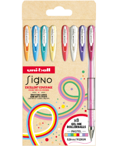 UNI Signo geelikynä 8 kpl UM-120AC pastellisävyt