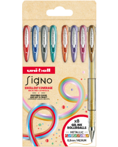 UNI Signo geelikynä 8 kpl UM-120NM glitter