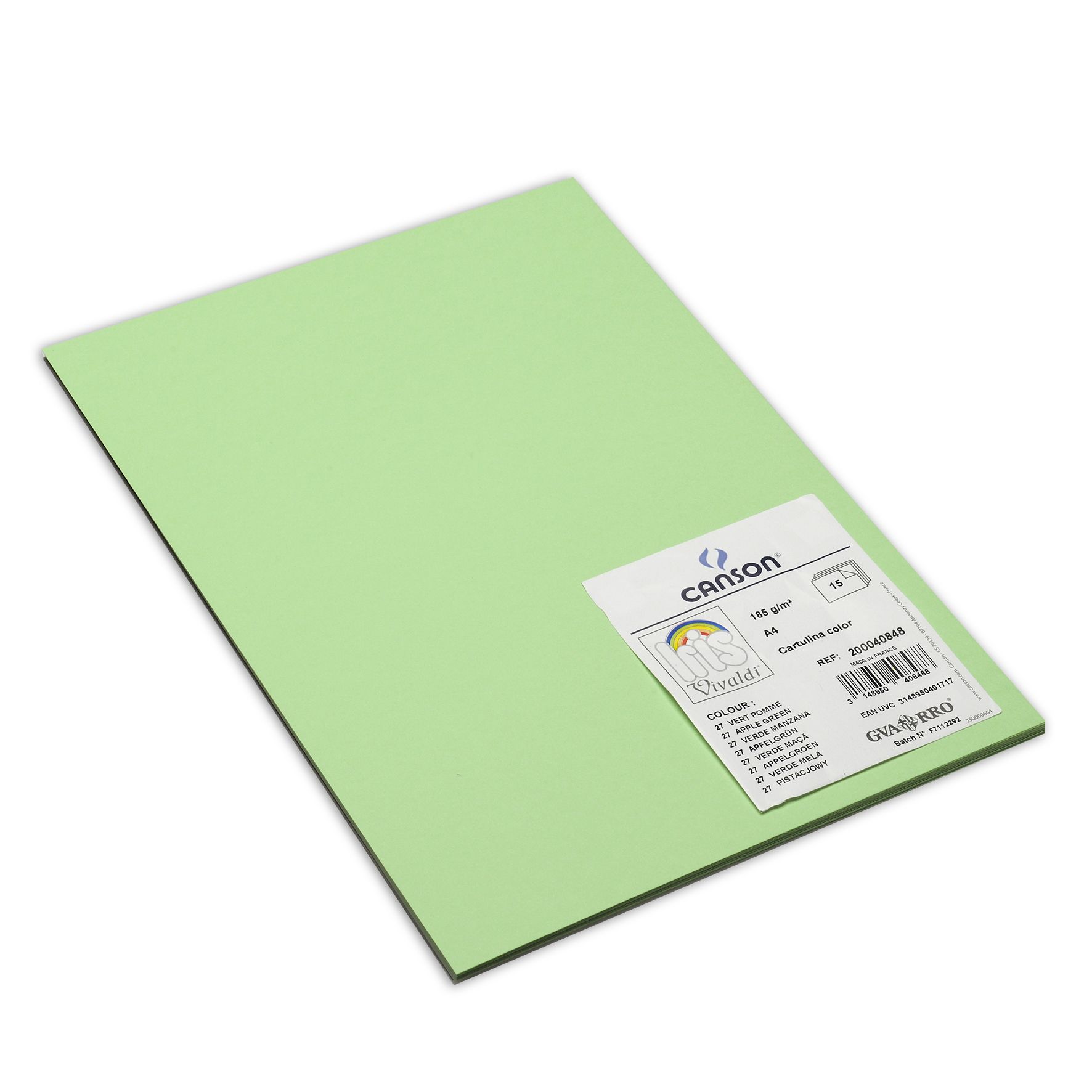 Canson Iris vivaldi 185g A4 15arkkia 27 Apple Gree