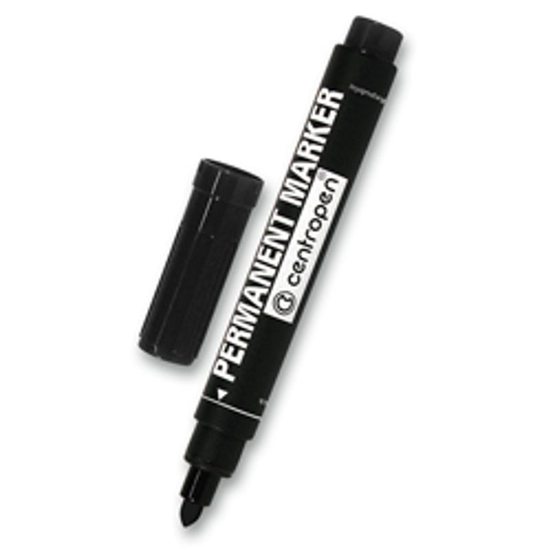 Centropen Marker musta huopakynä 2,5mm, pyöreä kärki, blister