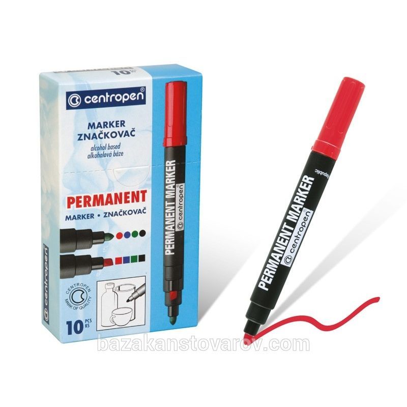 Centropen Marker punainen huopakynä 2,5mm, pyöreä kärki, blister