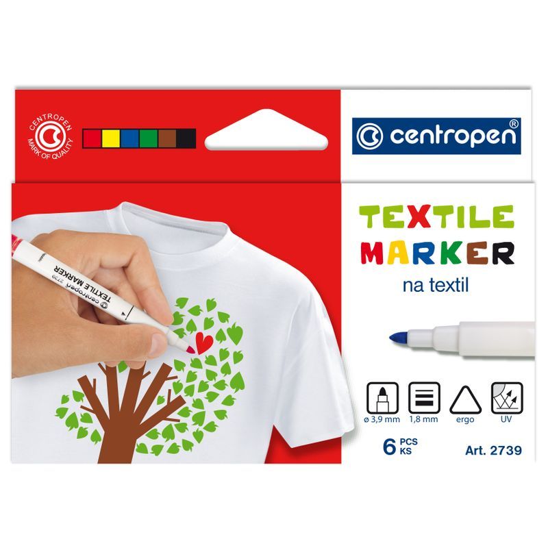 Centropen Textile 2739 / 6 väriä