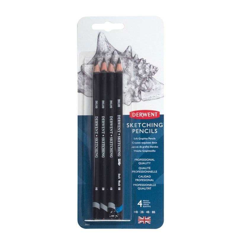 Derwent Sketching 4 luonnoskynälajitelma, luonnoskynä blisteri