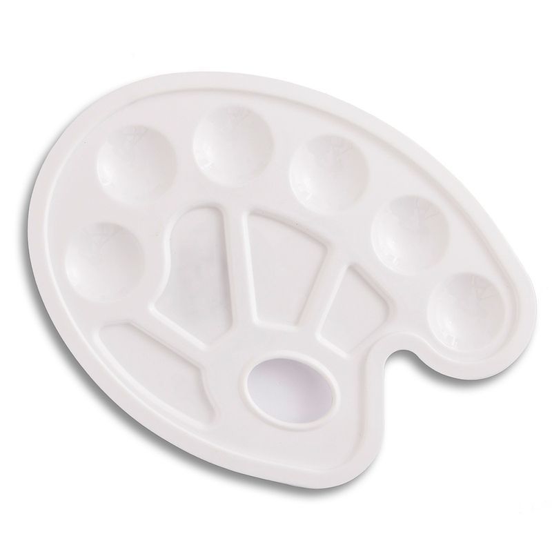 DPC muovipaletti 10 värin, ovali,valkoinen, 22,5cm