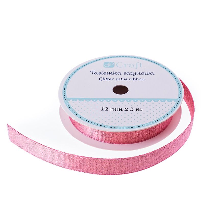 DPC Satiininauha 12mmx3m kimaltava rosa