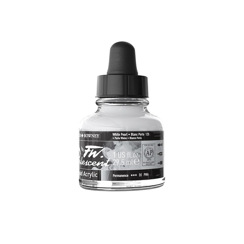 DR FW Ink Pearl 29.5 ml White Pearl, Taiteilijatasoinen muste