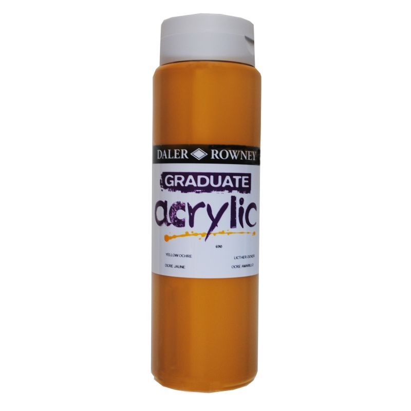 DR Graduate acrylic 500ml 690 Yellow ochre, 500ml akryyliväri