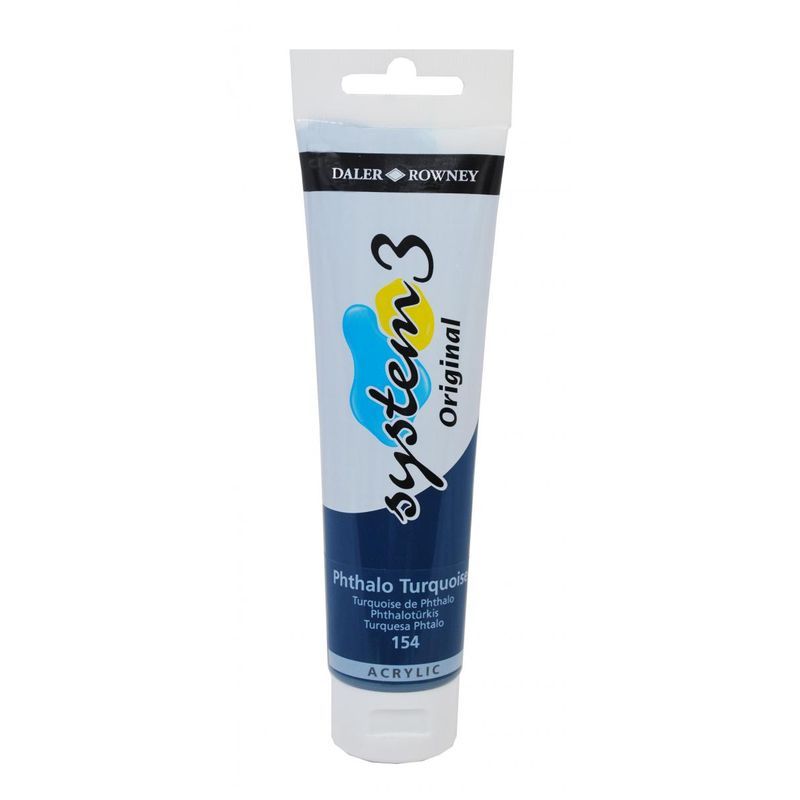 DR System 3 acrylic 150ml 154 Phthalo turquoise