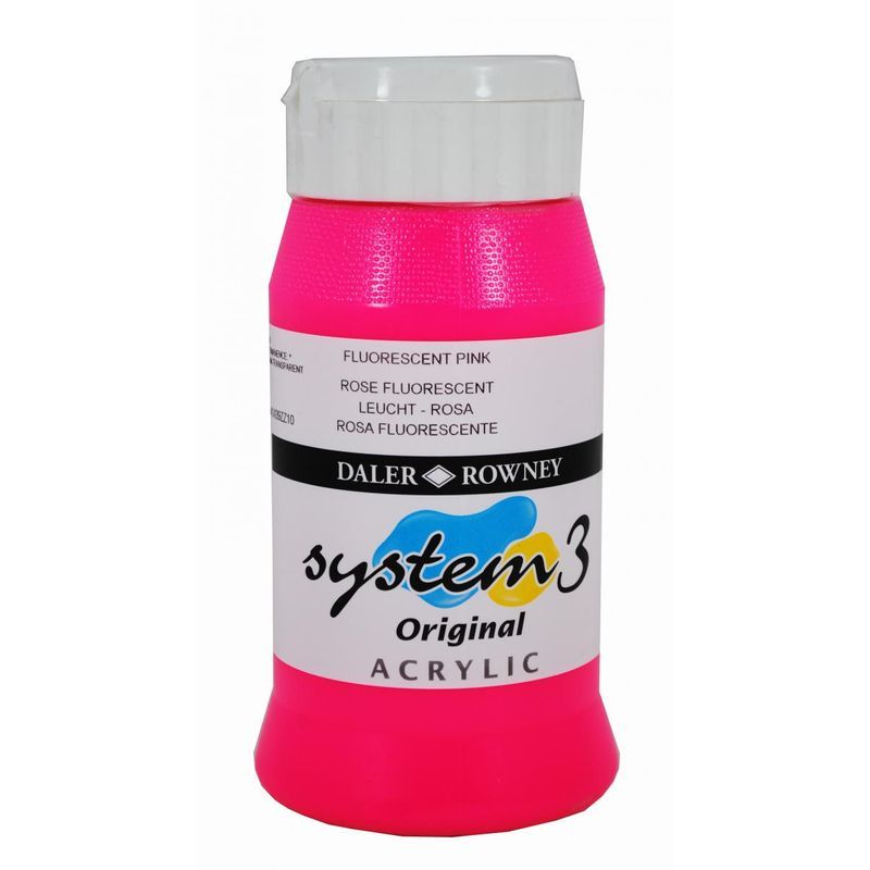 DR System 3 acrylic 500ml 538 Fluorescent pink