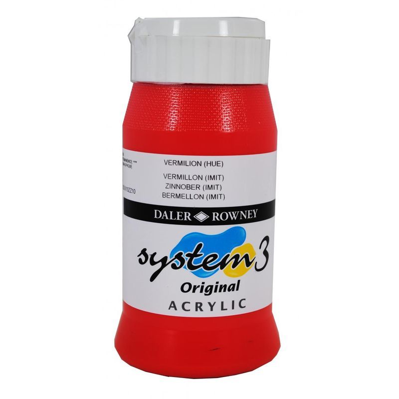 DR System 3 acrylic 500ml 588 Vermilion (hue)