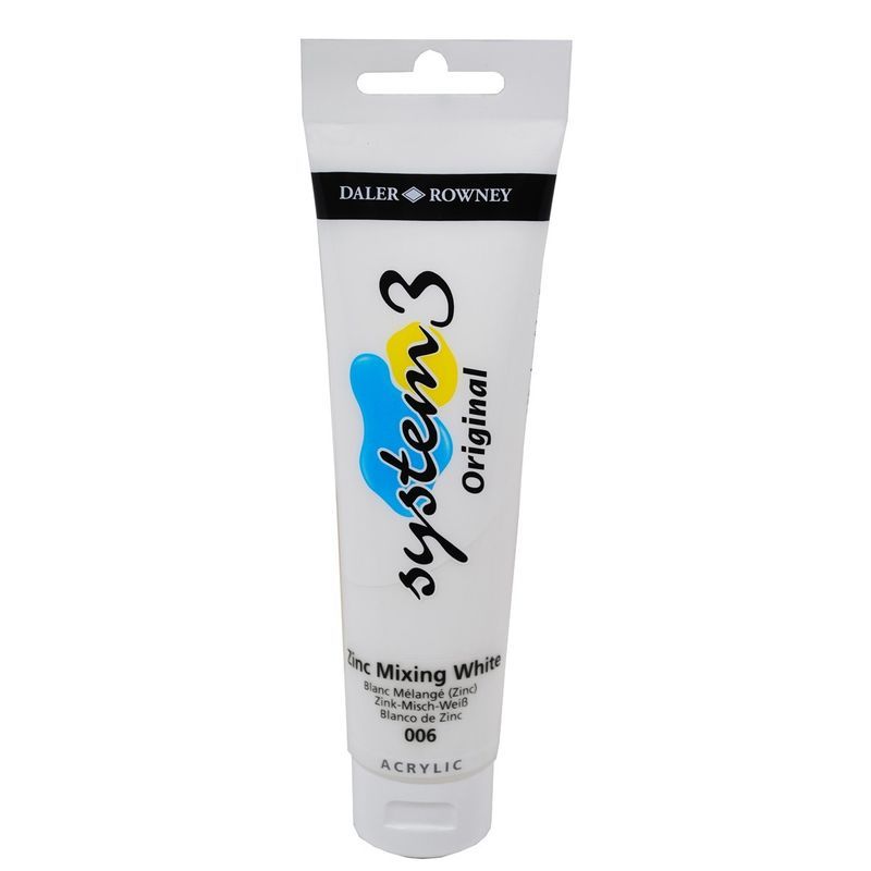 DR System 3 acrylic 59ml 006 Zinc Mixing White, akryyliväri