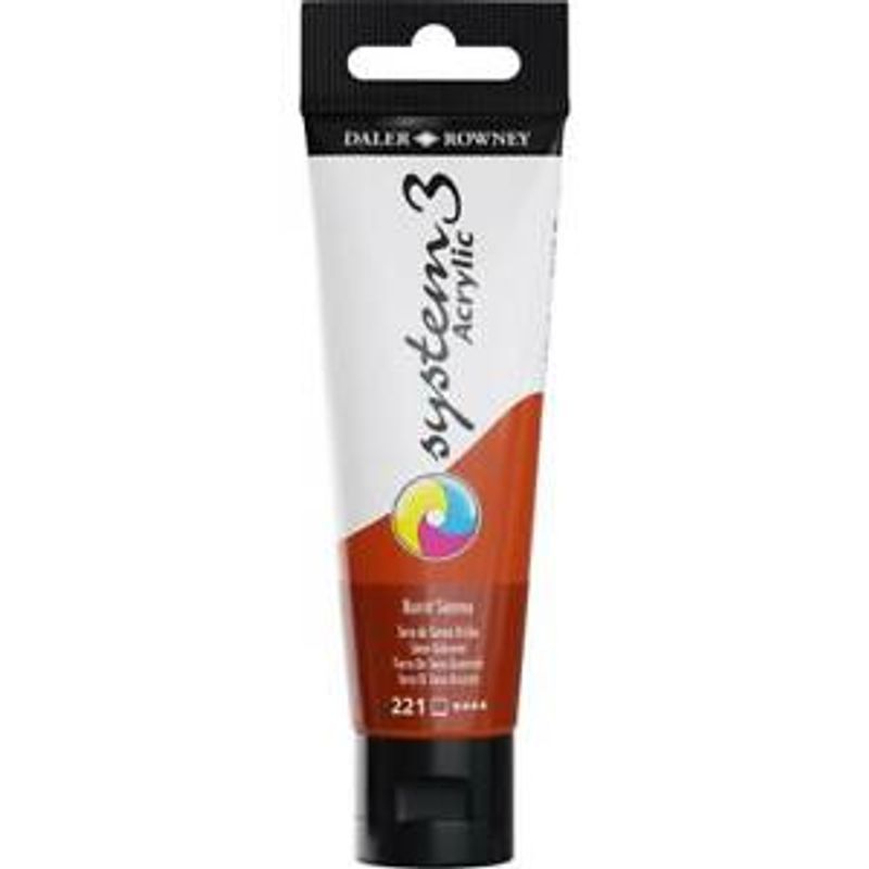 DR System 3 acrylic 59ml 221 Burnt Sienna, akryyliväri