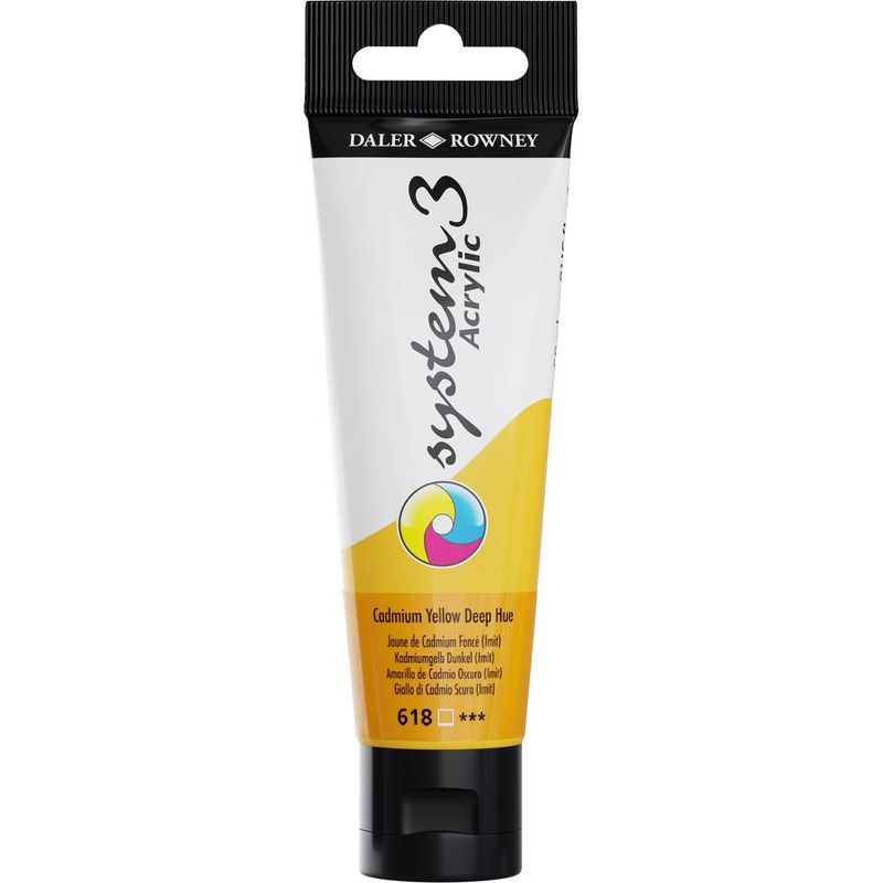 DR System 3 acrylic 59ml 618 Cadm.Yellow Deep (hue, akryyliväri