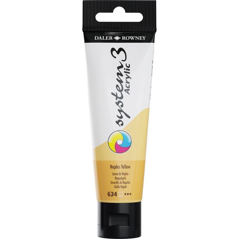 DR System 3 acrylic 59ml 634 Naples Yellow, akryyliväri