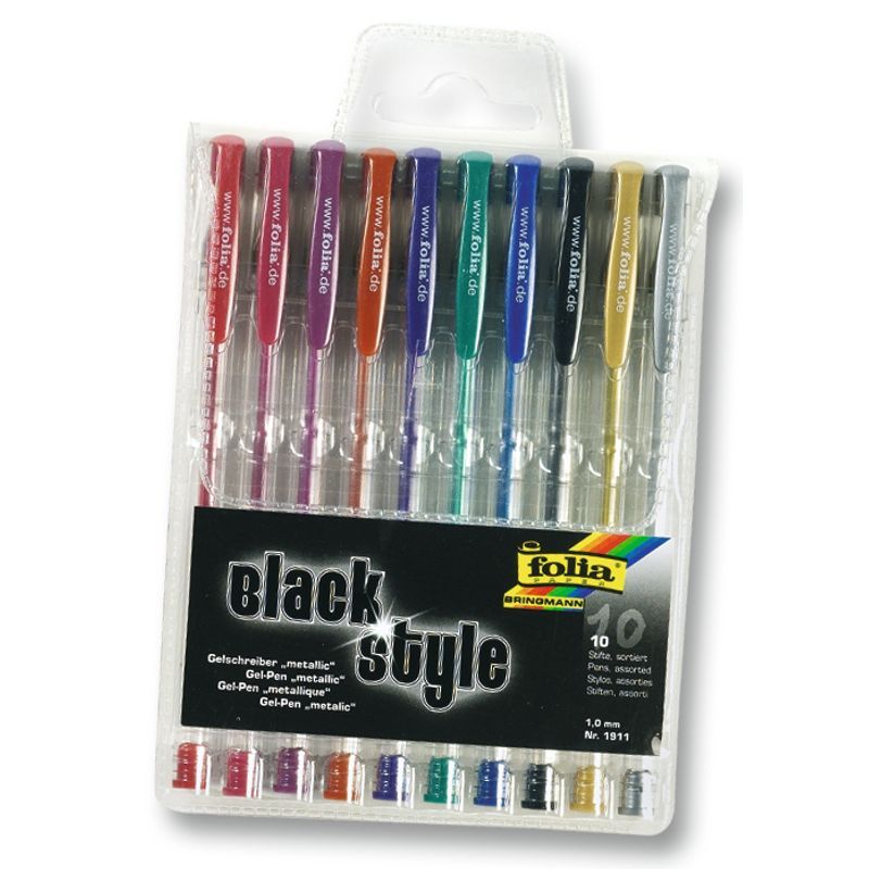 FOLIA Geelikynät Black style 10 väriä Metalli