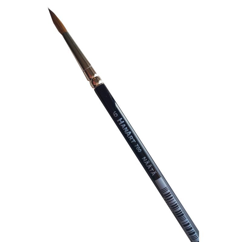 HanArt 700-06 näädänkarvasivellin pyöreä L4xP19mm, lyhyt varsi