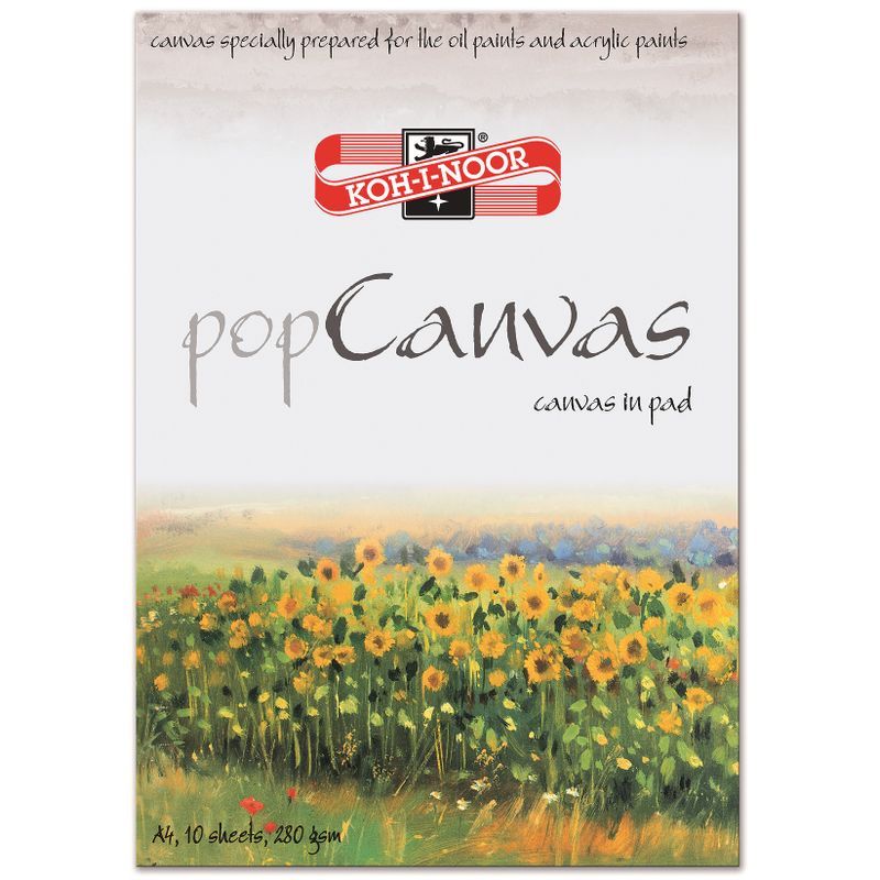 KOH Canvaslehtiö 280g A4 (10) 100% puuvillaa, öljy- ja akryyliväreille