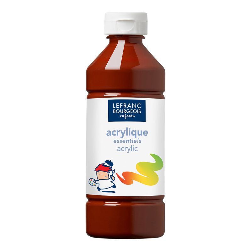 LB Acrylic 500ml 123 Brown, matta, matta akryyliväri