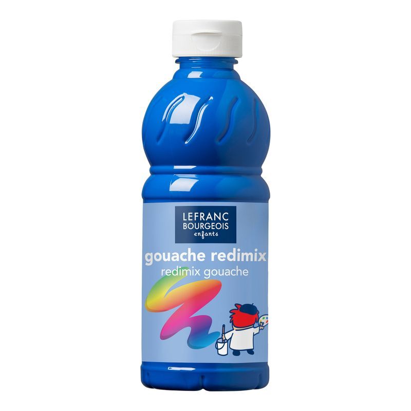 LB Redimix 500ml 063 (010) Primary blue cyan (1), 500ml valmisväri perussininen cyan