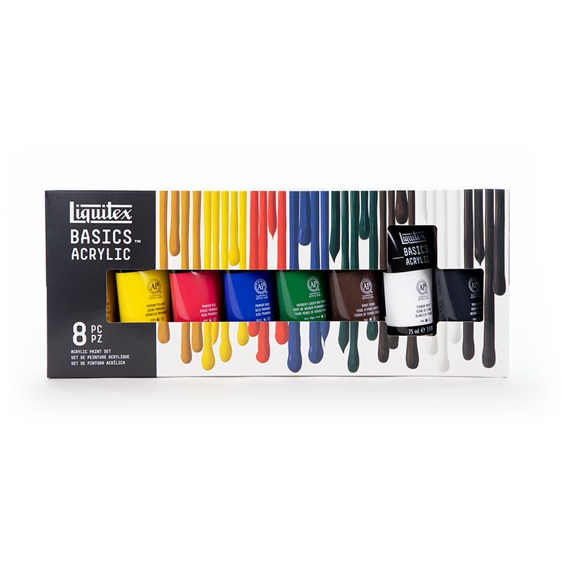 Liquitex Basics Acrylic Set 8x75ml, akryylilajitelma