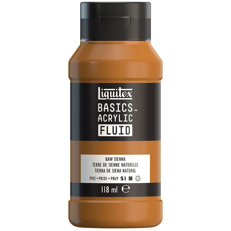 LQX Basics Fluid 118ml 330 Raw Sienna, juokseva akryyliväri