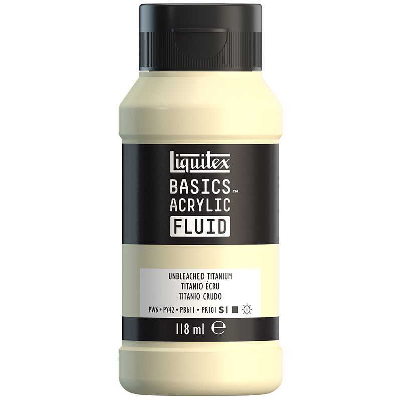 LQX Basics Fluid 118ml 434 Unbleached Titanium, juokseva akryyliväri