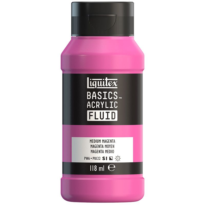 LQX Basics Fluid 118ml 500 Medium Magenta, juokseva akryyliväri