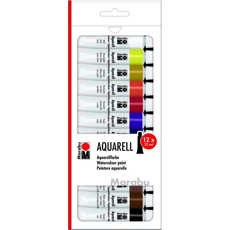 Marabu Akvarellivärilajitelma 12x12ml, 0