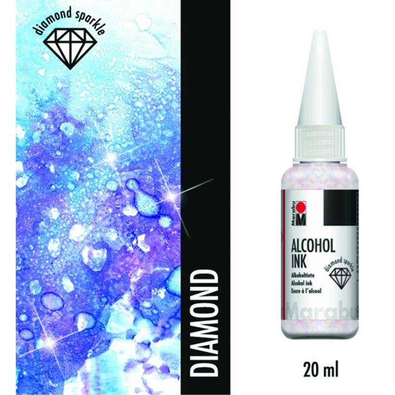 Marabu Alcohol ink 20 ml 511 diamond, Kimalletehoste