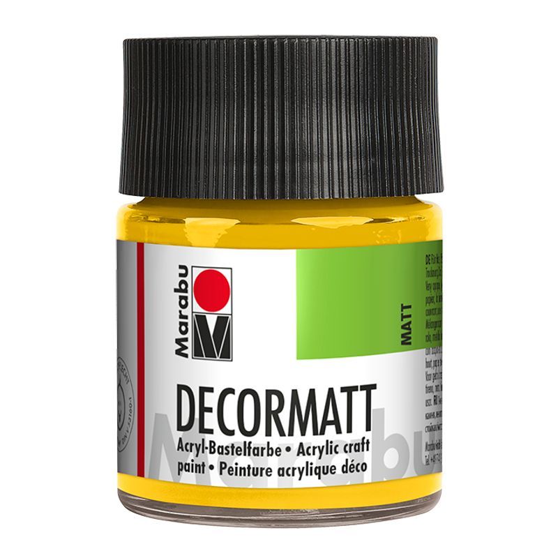 Marabu Askarteluväri matt 50ml 021 Medium yellow, Keskikeltainen