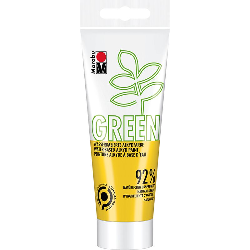 Marabu Green alkydimaali 100ml 021 keskikeltainen, medium yellow