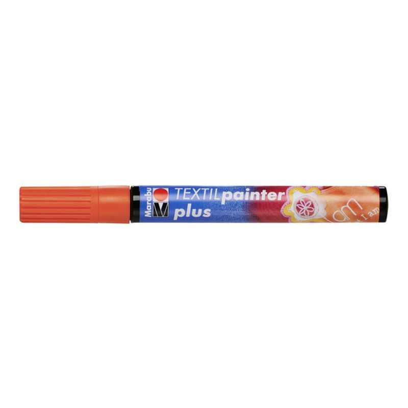 Marabu Tekstiilitussi PLUS 013 3mm oranssi, vaaleille ja tummille kankaille