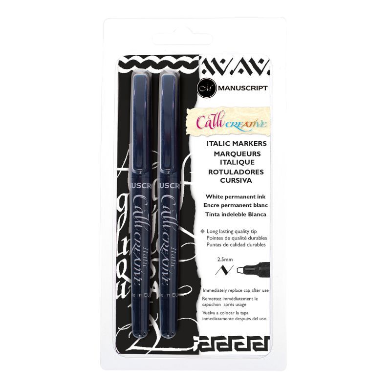 MC Callicreative White Markers 2,5mm 2kpl blister