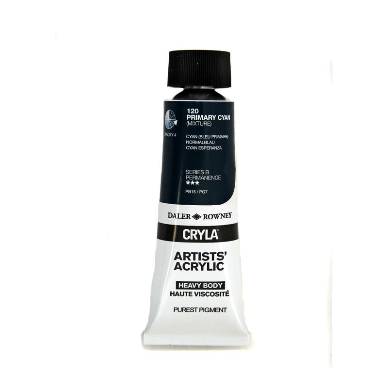 PA. DR Cryla acrylic 75ml 120 Primary cyan (B), taiteilija-akryyliväri