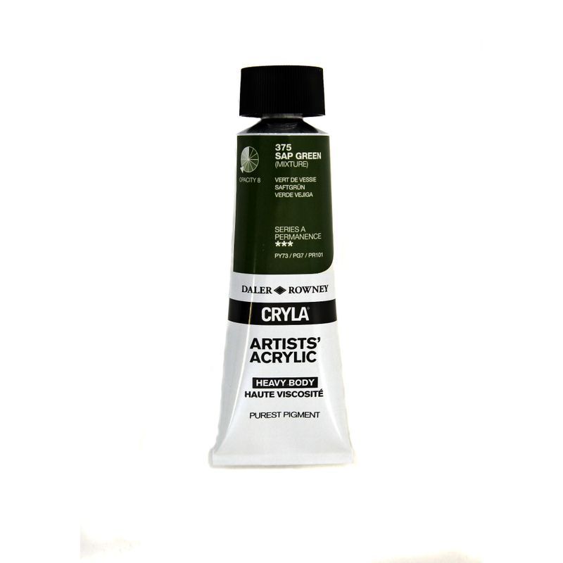 PA. DR Cryla acrylic 75ml 375 Sap green (A), taiteilija-akryyliväri