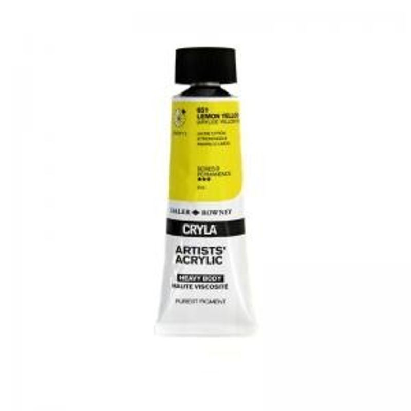 PA. DR Cryla acrylic 75ml 651 Lemon yellow (B), taiteilija-akryyliväri