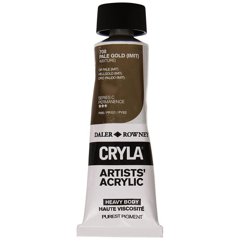 PA. DR Cryla acrylic 75ml 708 Pale gold (hue) (C), taiteilija-akryyliväri
