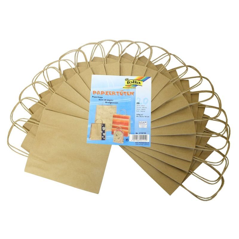 FOLIA Paperikassi 12x15x5,5cm, ruskea